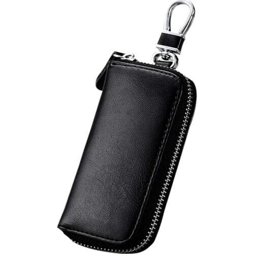 2020 New Genuine Leather Keychain Holder Pouch Purse Key Cover Bag Fashion Men Key Holder Organizer Car Key Case