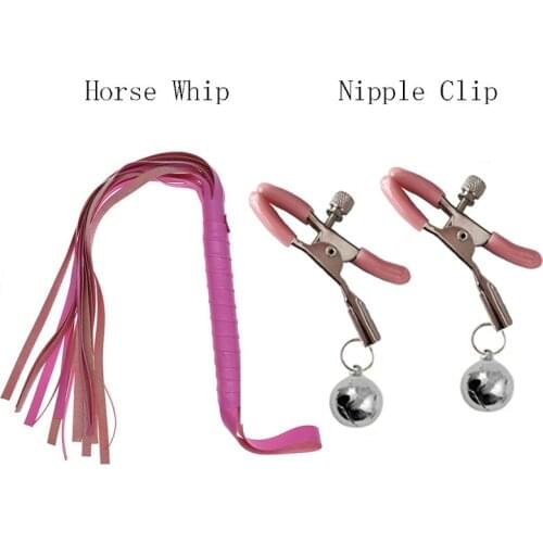 Bondage Set Nipple Clamps Adult Toys BDSM Whip Nipple Clip Sex Games Erotic Sex Toys For Women