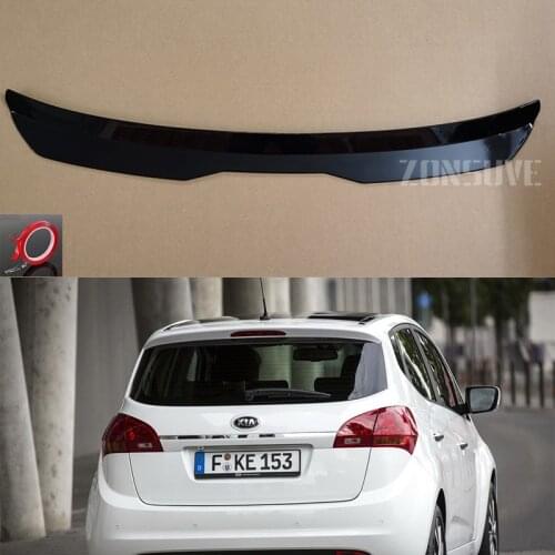 Use For KIA Venga 2015 Year Roof Spoiler Carbon Fiber Look Accessories Body Kit Factory Style