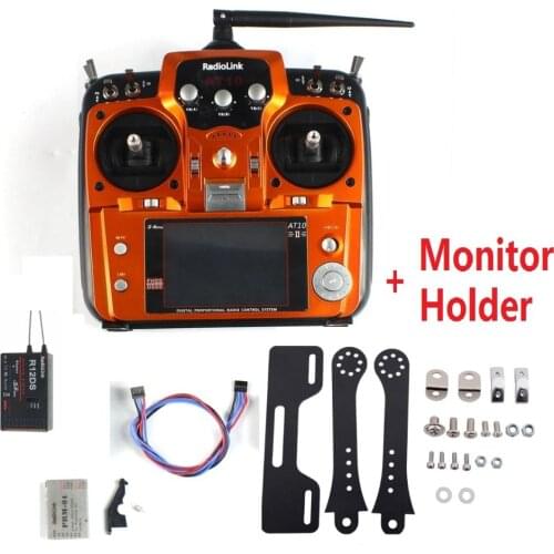RadioLink AT10 II 2.4G 12CH RC Transmitter with Monitor Hold R12DS Receiver PRM-01 Return Module Battery for RC Quadcopte