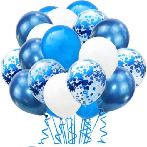 14Pcs Multi Confetti foil Balloon Party Balloons happy birthday Party Supplies Mix Latex Balloons Birthday Wedding Decorations