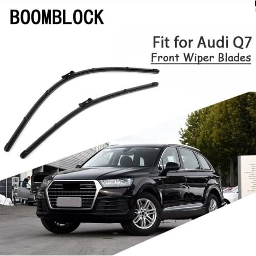 BOOMBLOCK 2PCS High Quality Front Windshield Wiper Blades For 2006-2017 Audi Q7 MK1 MK2 2016 2015-2006 Accessories