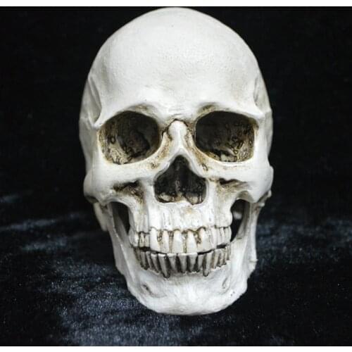 Horrible Skull Statue Sculpture Halloween Bar Nightclub Decor Crafts Painting Props Bar KTV Counter Home Decoration