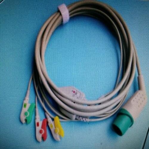 Compatible for Nihon Kohden BSM-7102A,TEC-5200A,defibrillator,TEC 7631,Patient Monitor ECG leadwire Cable 11pin Clip End,IEC