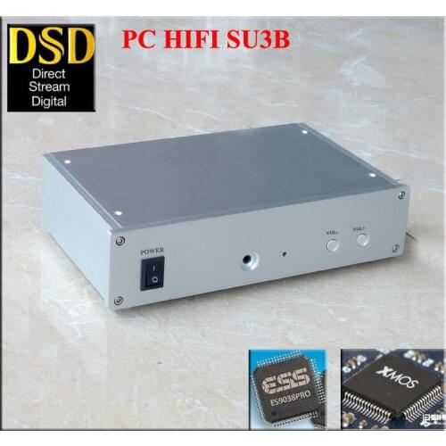 SU3B PC HiFi DAC DSD ES9028PRO / ES9038PRO+ OPA604AP+ XMOS XU208 Asynchronous USB Decoder Amplifier