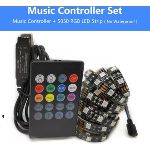 USB LED Strip 5050 RGB Changeable LED TV Background Lighting 50CM 1M 2M 3M 4M 5M DIY Flexible LED Light