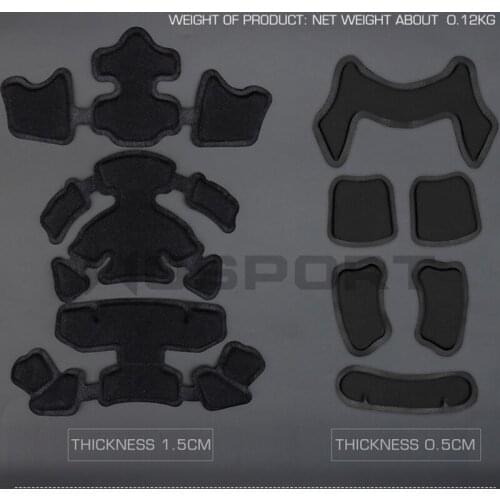 Tactical Helmet Pads 9Pcs Helmet Foam Pad Airsoft Paintball Fast Helmet DIY Protective Cushion EPP Sponge Double-layer Pad