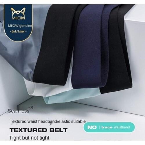 MiiOW Mens Underwear Briefs Ice Silk Thin Fashion Sexy Waist Seamless Antibacterial Underpants In Summer 3 Pieces