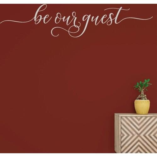 Be Our Guest Vinyl Wall Decal, Wall Sticker, Home Decor Vinyl Decal welcome home wall decoration bedroom decoration 2333