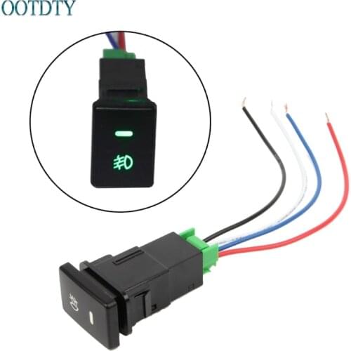High Qualtiy DC12V Rear Fog light Push Switch 4 Wire Button For Toyota Camry Prius Corolla MAY-8