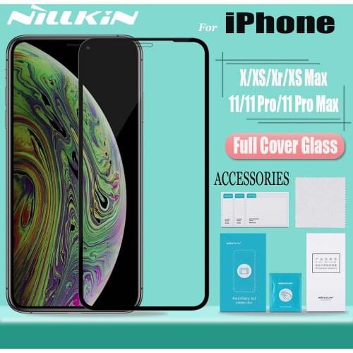 Nillkin Full Coverage Protective Glass Screen Protector for iPhone 11 11 Pro 11 Pro Max X Xr Xs Max Tempered Glass Protection