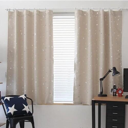 1 Fabric Starry sky Curtain Tulle Window Treatment Voile Drape Valance For Living Room Curtains Decorative Window Screen#008