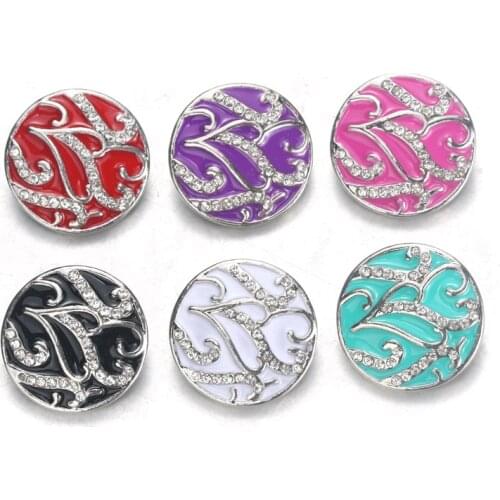 10pcs/lot Hot Sale Trendy 18mm ODM , OEM Style Snap Button Jewelry Ginger Snaps Jewelry Fit Snap Button Bracelets Jewelry 6713