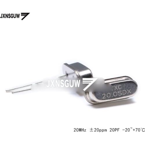 10PCS straight Insert passive crystal oscillator/HC-49US 20MHz 20ppm 20PF X49SD20MSD2SC
