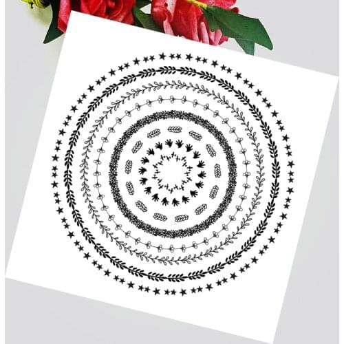 14x14CM leaf wreath Transparent Silicon Seal Clear Stamps Roller Stamps DIY Scrapbook Album Card NEW YEAR Easter