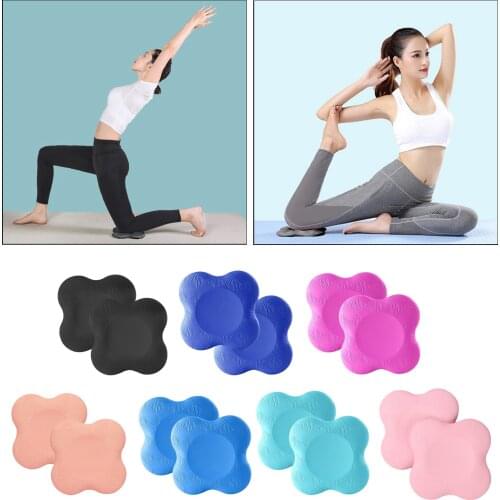2pcs Yoga Mat Knee Pad Cushion Fitness Workout Plank Pilates Travel Floor