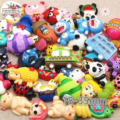20pcs mix design mix size cartoon Resin Flat back Cabochon Art Supply Decoration Charm Craft