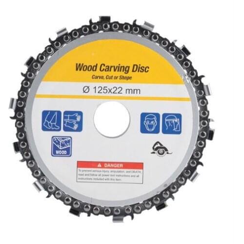 5 Inch Grinder Disc and Chain 14 Tooth Fine Abrasive Cut Chain For 125x22mm Angle Grinder