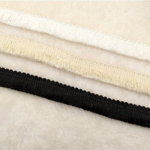 50Meters Elegant Cotton Tassels Fringe Lace Trim Ribbon Jacquard Webbing DIY Handmade Sewing Curtains Garment Accessories