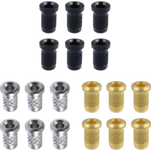 6Pcs Electric Guitar Replacement Through Body String Ferrules Bushings
