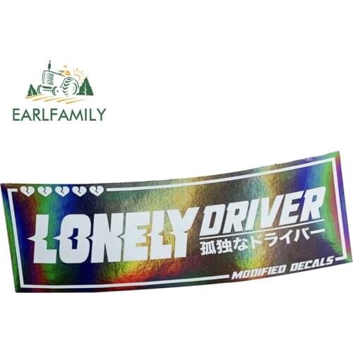 EARLFAMILY 13cm x 8.2cm for Lonely Driver Car Assessoires Stickers Graffiti Camper Decal Waterproof Sunscreen Car Door Protector