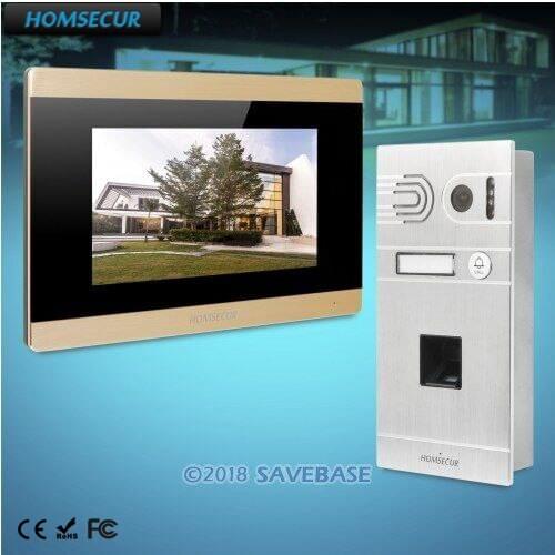 HOMSECUR 7" Wired Video Door Entry Phone Call System Door Intercom Voice Message for Apartment BC061-S + BM715-G