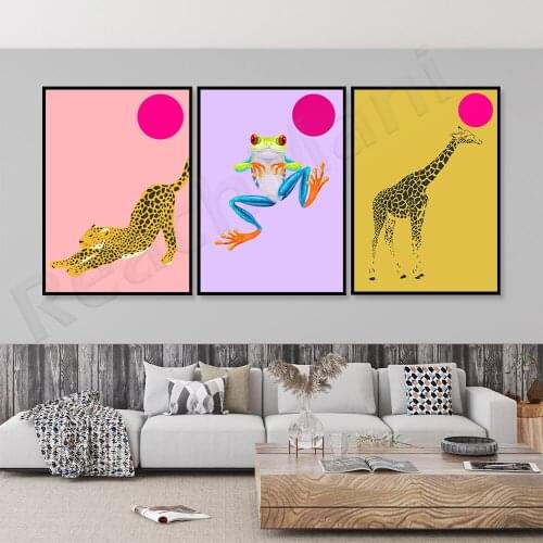 Interesting frog prints, giraffe, leopard prints, animal prints, tree frog prints, bohemian print animal wall art gallery wall d