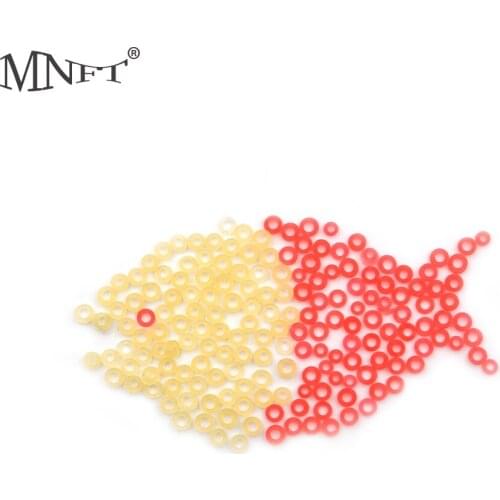 MNFT 600PCS/Packs Fishing Pellet Band Bloodworm Bait Granulator Yellow Red Color Rubber Band Baits Bands
