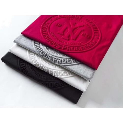 Mens T-shirt Summer Mens Combed Cotton Crew Neck Tshirts Short Sleeve Casual Character coin Printing t shirt