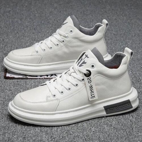 Mens Casual Shoes Men Sneakers Winter High-top Solid Color White Shoes Mens Plus Cashmere Casual Shoes Zapatillas Hombre