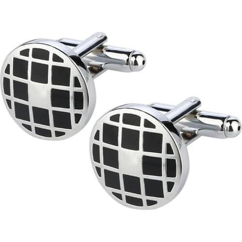 Mens Fashion Geometric Cufflinks Silver Color Cuff Button for Male Gentleman Shirt Wedding Cuff Links Gifts