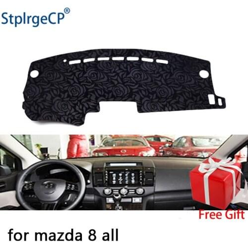 Latest Rose Pattern Non-slip Car Dashboard Cover Dash Mat Pad DashMat ANti-UV Car Sticker for mazda 8 2011 2012-2015 Car Styling