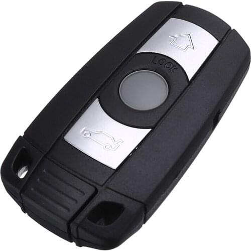 New 1pcs Remote Key Case 3 Button Shell with Key Blank Car Key Replacement fit for BMW 1 3 5 6 7 Series E90 E91 E93