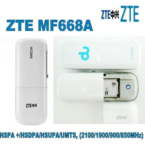 Original ZTE MF668A 3g wireless internet card 3G USB Modem and 3G dongle Data Card 21Mbps 850MHZ/1900MHZ/2100MHZ