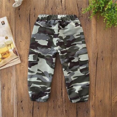 Autumn 2-7T Cool Toddler Kids Baby Boys Army Camouflage Trousers Elegant Camo Loose Long Pants childrens Fashion Clothing