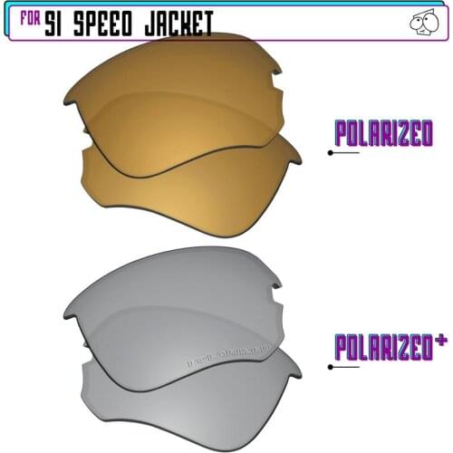 EZReplace Polarized Replacement Lenses for - Oakley Si Speed Jacket Sunglasses - Sir P Plus-GunmetalP