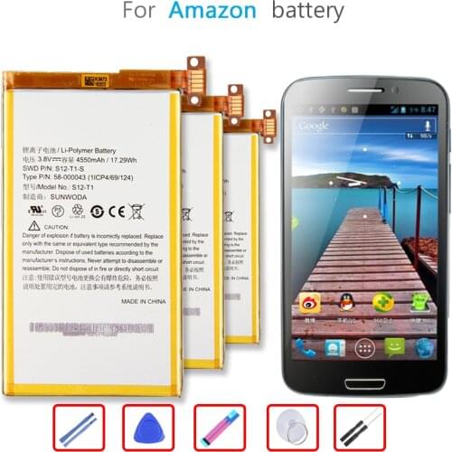 S12-T1 4550mAh Battery For Amazon Kindle Fire HDX 7 HDX7 C9R6QM Kindle Fire HDX S12-T1 S12-T1-S Batterie Mobile Phone