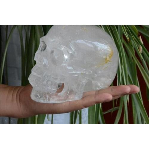 SUIRONG---412++++ NATURAL WATER CLEAR QUARTZ CRYSTAL SKULL SKELETON WITH PERFECT
