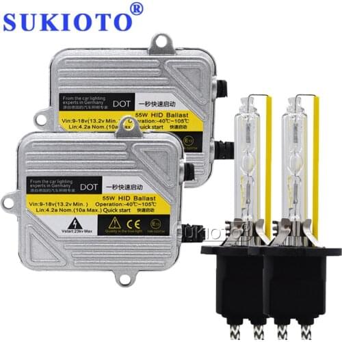 SUKIOTO Xenon H7 Hid Kit D2H D2S 55W H1 H3 H4 xenon Headlight H7 H8 H11 H27 HB3 HB4 9005 Car light xenon HID HEADLAMP Styling
