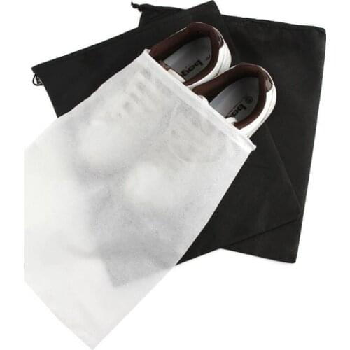 Household Thicken 35*29cm Non-woven Shoe Bag Storage Dust Proof Travel Hanging Drawstring Shoe Bags LX9041
