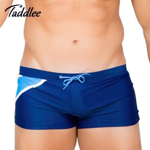 Taddlee Brand Sexy Mens Swimwear Swimsuits Swim Boxer Briefs Bikini Gay Penis Pouch Swimming Trunks Bathing Suits Board Shorts