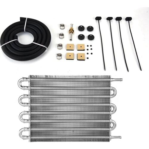 Universal Car 8 Row Remote Transmission Oil Cooler Kit Auto-Manual Radiator Converter Aluminum alloy Transmission Oil Cooler