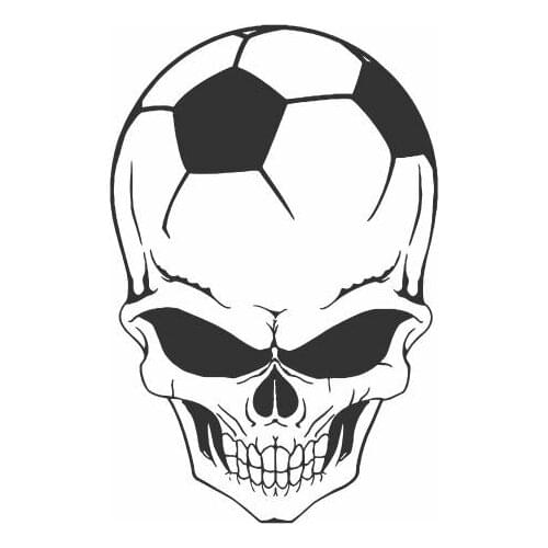 Terrible Skull Head With Football Car Decals For Car Tires And Rim Logo Waterproof Mural FA440