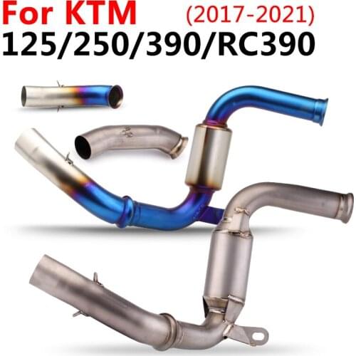 KTM Exhaust Mid-Pipe Eliminating Link Pipe Slop-on For KTM DUKE 125 390 250 duke RC125 RC390 2017 2018 2019