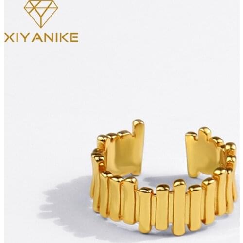 XIYANIKE 925 Sterling Silver Creative Irregular Splicing Ring Female Fashion Geometric Creative Fashion Temperament Wholesale