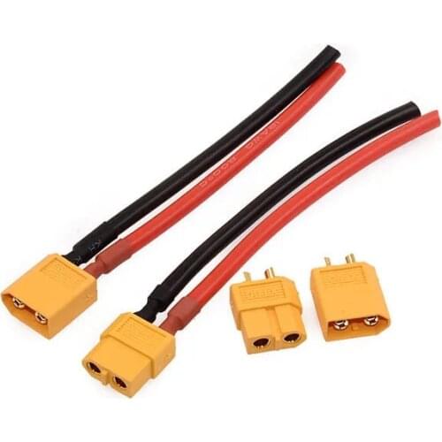 10cm 1 pair of XT60 Battery Male Female Connector Plug with Silicon 14 AWG Wire for 7.4v 11.1v 14.8v 22.2v battery