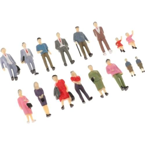 16pcs 1:42th Figures Miniature Character Model Resin Hand Painted Model
