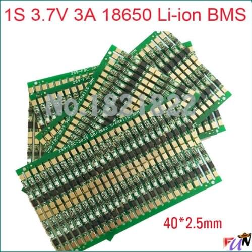 4PCS/a lot 1S 3.7V 3A li-ion BMS PCM battery protection board pcm for 18650 lithium ion li battery