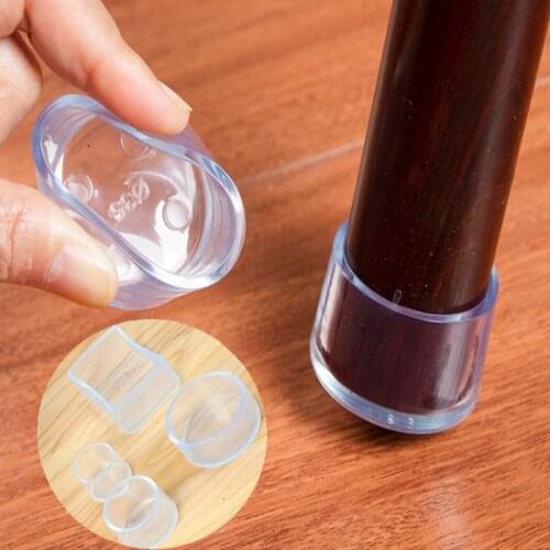 Brand New Rubber Chair Leg Caps Non-slip Table Foot dust Cover Socks Floor Protector pads Pipe Plugs Furniture feet 4 PCS