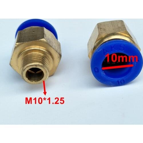 5pcs/lot 10mm Tube M10*1.25 Thread Pneumatic Fitting Quick Joint Connector PC10-M10*1.25